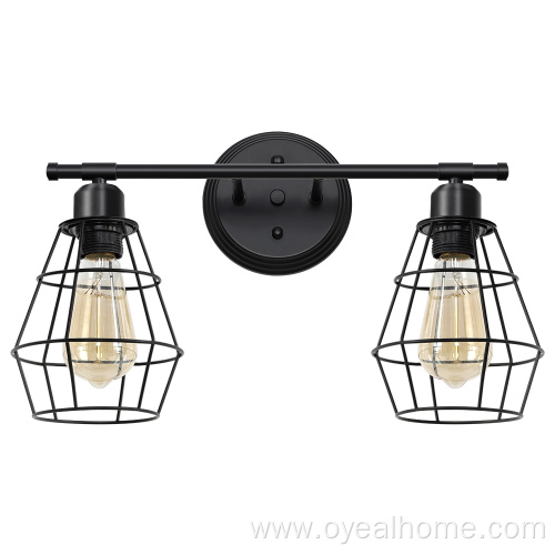 Metal Cage Lampshade Wall Lamp for Bathroom